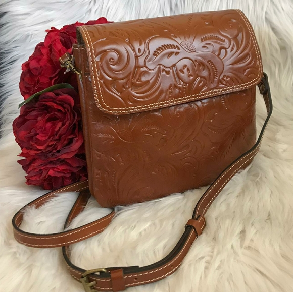 NWT PATRICIA NASH BALLURI LEATHER CROSSBODY BAG - Picture 1 of 7